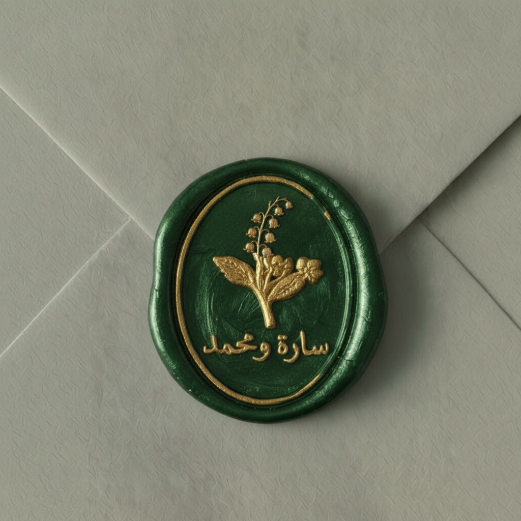 Mohammed & Sara wax-sealed invitation